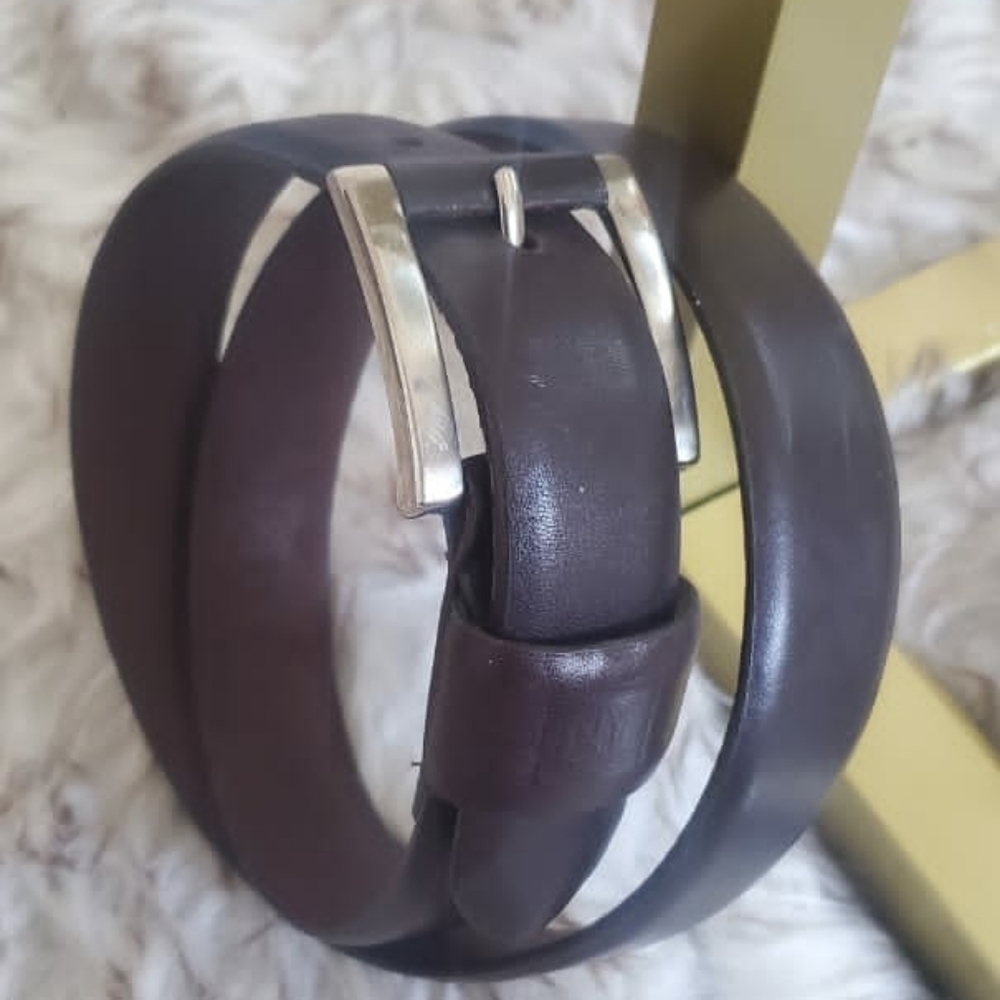 Unisex NY Jeans Brown Genuine Leather Belt Size 8🌴